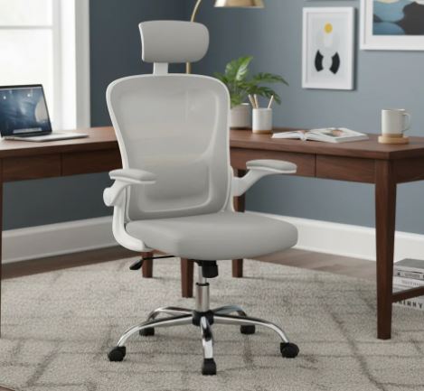 Cadeira De Escritório Ergonômica Giratória Boston G100 Com Estofado Mesh Luvinco Com Ajuste Lombar