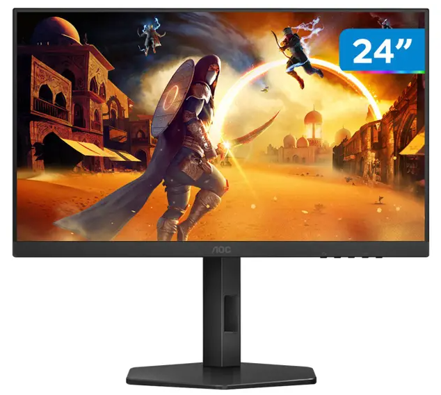 Monitor Gamer AOC 24" Full HD 180Hz Gaming G4 24G4/P HDMI DisplayPort Base Ajustável