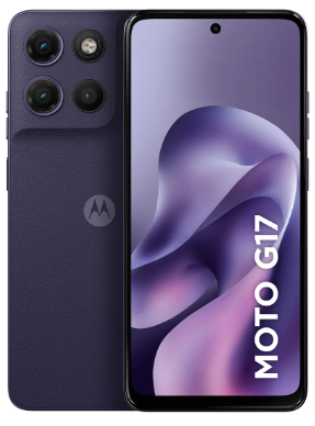 Smartphone Motorola Moto G17 4G 256GB 12GB (4GB RAM + 8GB RAM Boost) camera 50MP Sony Lytia 600, tela FHD+ 60hz, bateria 5200 mAh - Roxo