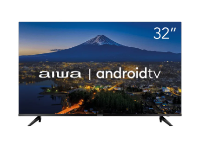 Smart TV AIWA 32” Android HD Borda Ultrafina HDR10 Dolby Áudio AWS-TV-32-BL-02-A