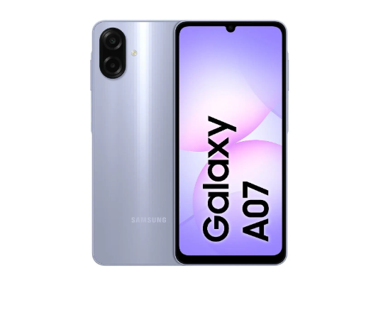 Smartphone Samsung A07 256GB Violeta 8GB RAM Tela 6,7" Câm. Dupla + Selfie 8MP