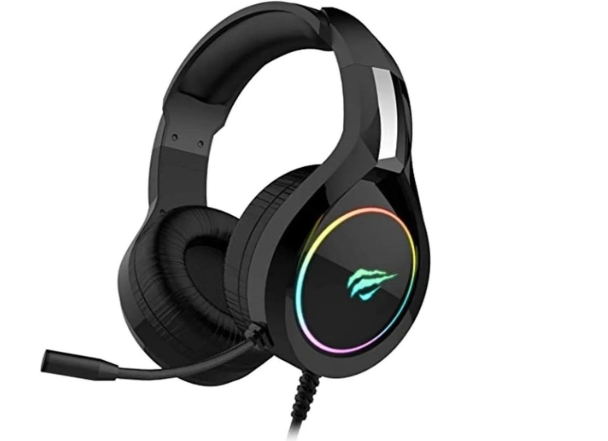 Havit Headphone Fone de Ouvido H2232d, Gamer, Iluminação RGB, com Microfone, Falante de 50mm, Conector 3.5mm, HAVIT, HV-H2232d, Cabo USB para Iluminação