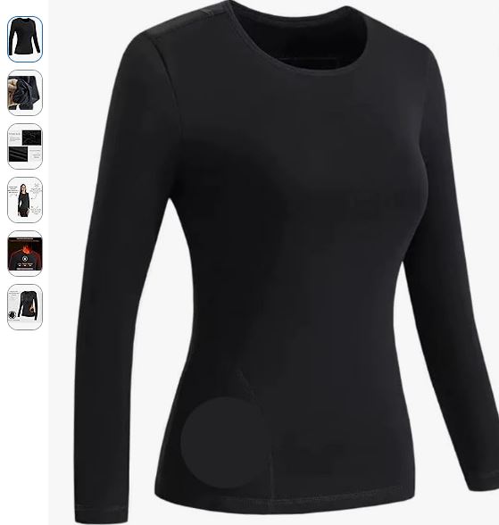 Blusa Termica Segunda Pele Feminina Flanelada Pelucia Manga Longa Tamanho Unico (Preto)