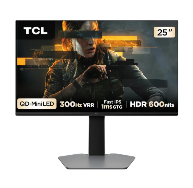 Monitor Gamer TCL 25 Polegadas QLED Mini LED Full HD G64 300Hz 1ms (GtG) Freesync HDR 600 nits 25G64