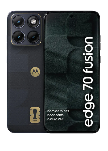 Smartphone Motorola Edge 70 Fusion 5g Fifa World Cup Collection - 256gb 24gb (8gb Ram + 16gb Ram Boost), Camera 50mp Sony Lytia 710, Tela 1.5k Extreme Amoled - Grafite