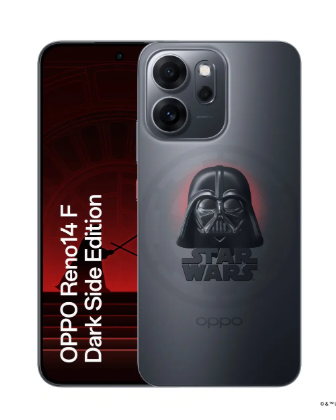 Smartphone Oppo Reno 14F 5G Dark Side Edition 256GB 24GB Ram (12GB + 12GB Virtual Ram) Bateria 6000 mAh Câmera AI 50MP NFC IP69