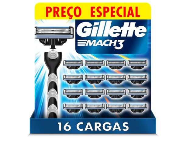 Gillette Mach3 - Refil Para Barbear, 16 Unidades