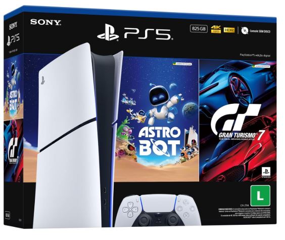 PlayStation®5 Slim Digital 825GB – Pacote ASTRO BOT e Gran Turismo 7