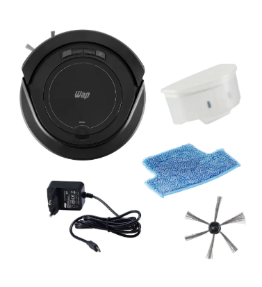 Robô aspirador Robot W90 varre aspira e passa pano 30w Wap cor preto