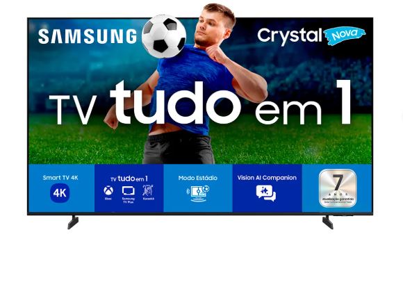 Smart TV 58" Samsung Crystal UHD 4K U8500F 2025 Xbox Cloud Gaming Canais Gratuitos 7 Anos de Atualização AI Energy Mode Alexa integrada