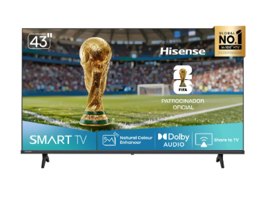 Hisense Smart TV FHD 43" Polegadas 43A4NV com HDR10, DTS Virtual X, Compatibilidade Alexa e Google Home
