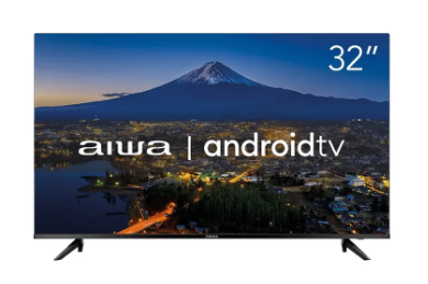 Smart TV AIWA 32” Android HD Borda Ultrafina HDR10 Dolby Áudio AWS-TV-32-BL-02-A