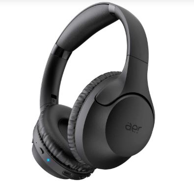 Fone de Ouvido sem Fio Geonav AerMood Over-Ear com Bluetooth Preto - AER14 - Dobrável