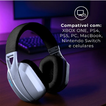 Headset Gamer Wireless Warrior - Ph703 Preto