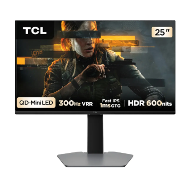 Monitor Gamer TCL 25 Polegadas QLED Mini LED Full HD G64 300Hz 1ms (GtG) Freesync HDR 600 nits 25G64