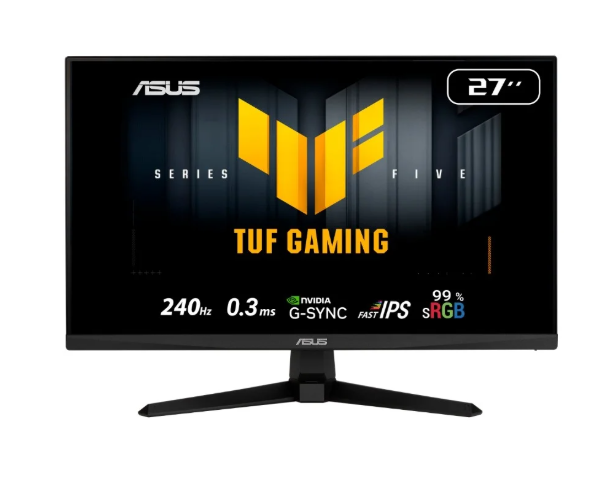 Monitor Gamer ASUS TUF 27", FHD, 240Hz, 0.3ms, IPS, FreeSync Premium, HDMI e DP, Preto - VG279QM5A
