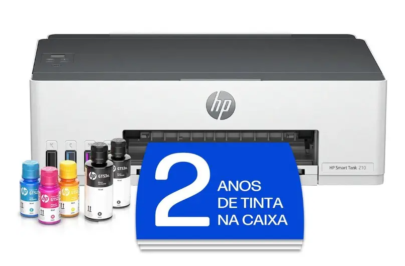 Impressora HP Smart Tank 210 Jato de Tinta Térmico Colorida Wi-Fi USB