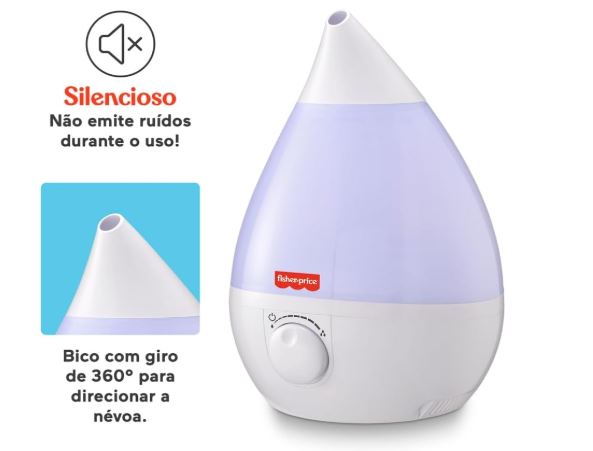 Umidificador de Ar Ultrassônico 3,4 Litros Bivolt Fisher Price - HC115