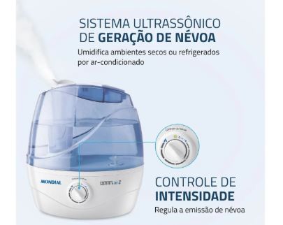 Umidificador de Ar Ultrassônico Portátil Mondial Comfort Air 2 NUA-02 2,2L