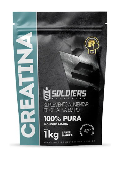 Creatina 1kg Suplemento Monohidratada em pó 100% Pura - Soldiers Nutrition